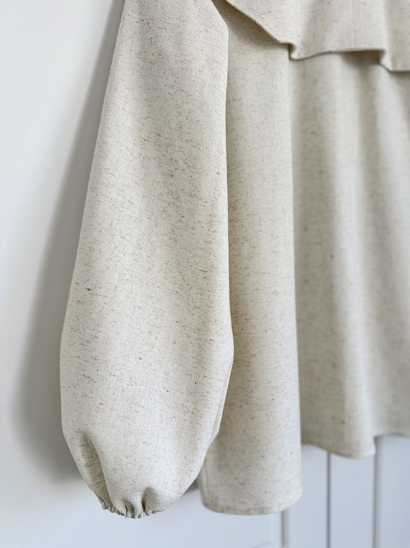 Bluza cu guler supradimensionat broderie - imagine 5